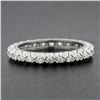 Image 5 : Solid Platinum 0.52 ctw Pave Set Diamond Eternity Stackable Wedding Band Ring