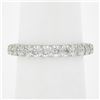 Image 6 : Solid Platinum 0.52 ctw Pave Set Diamond Eternity Stackable Wedding Band Ring
