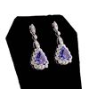 Image 3 : 4.94 ctw Tanzanite and 2.06 ctw Diamond Platinum Dangle Earrings