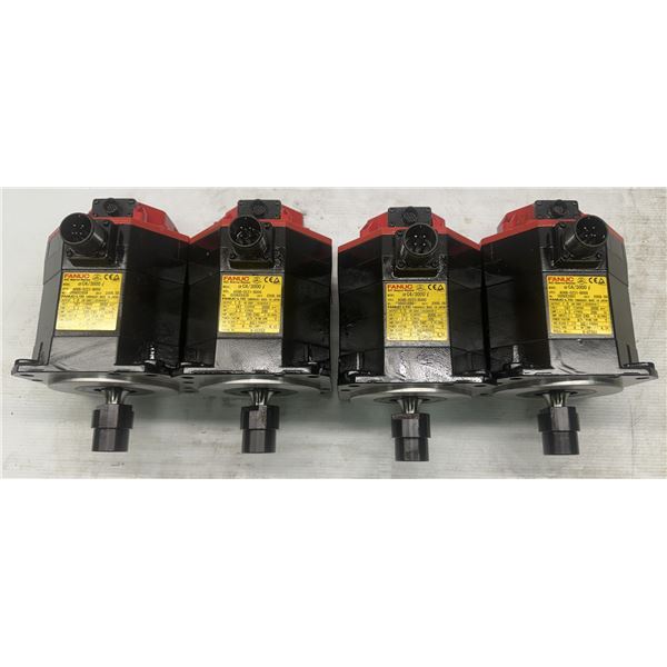(4) Fanuc #A06B-0221-B000 AC Servo Motors w/#A860-2000-T301 Encoders