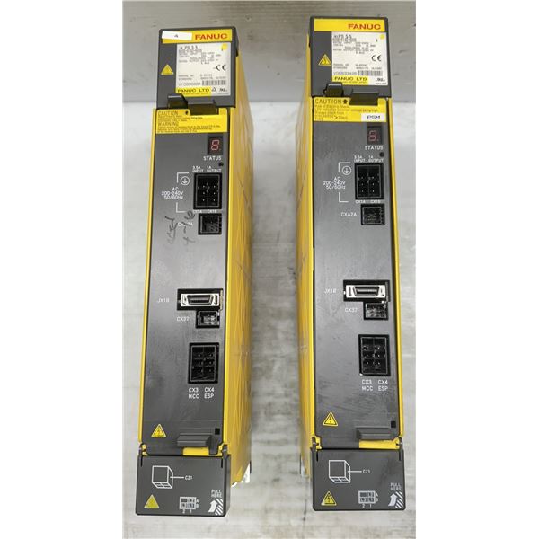 (2) Fanuc #A06B-6140-H006 a PS 5.5 Servo Amplifiers