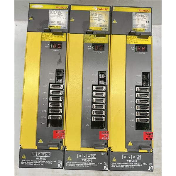 (3) Fanuc #A06B-6111-H011#H550 aiSP11 Spindle Amplifier Modules