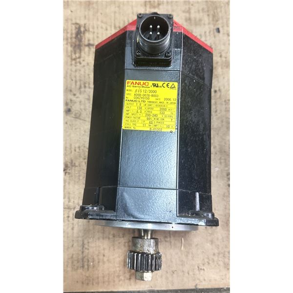 Fanuc #A06B-0078-B003 AC Servo Motor w/#A860-2020-T301 Pulse Coder