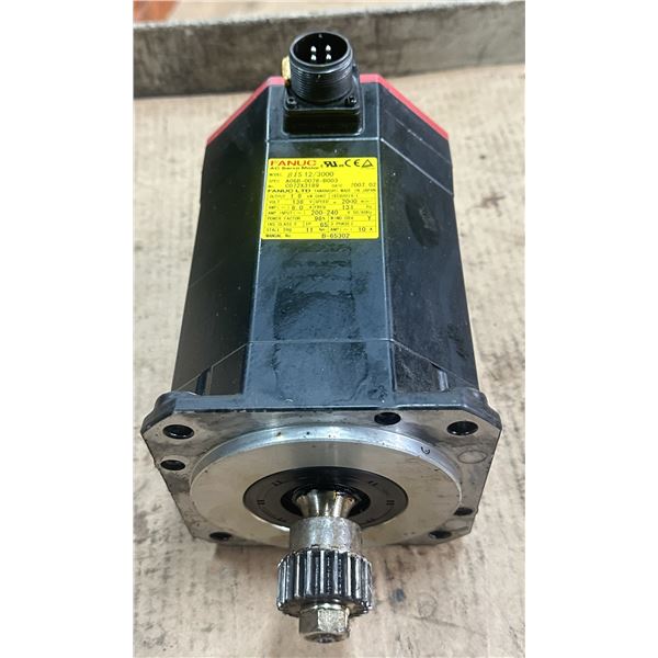 Fanuc #A06B-0078-B003 AC Servo Motor w/#A860-2020-T301 Pulse Coder