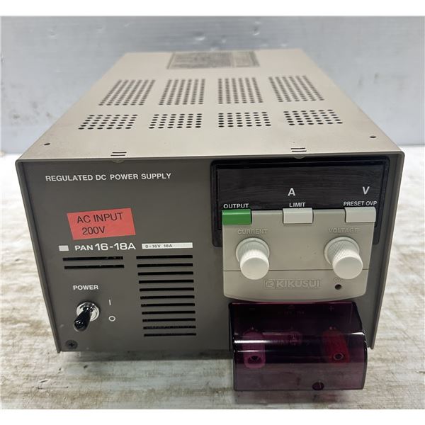 Kikusui Electronics #PAN 16-18A Regulated DC Power Supply