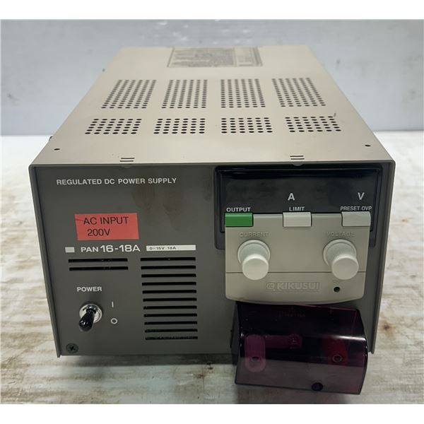 Kikusui Electronics #PAN 16-18A Regulated DC Power Supply