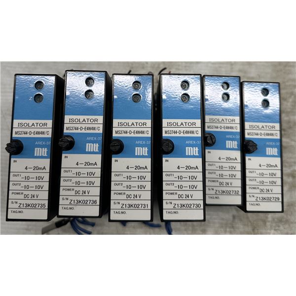 Lot of (6) MTT #MS3744-D-E4W4W/C Isolators