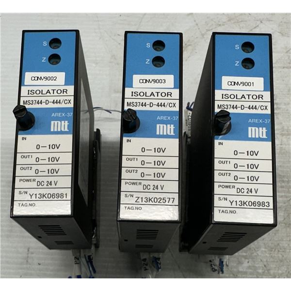 (3) MTT #MS3744-D-444/CX Isolators