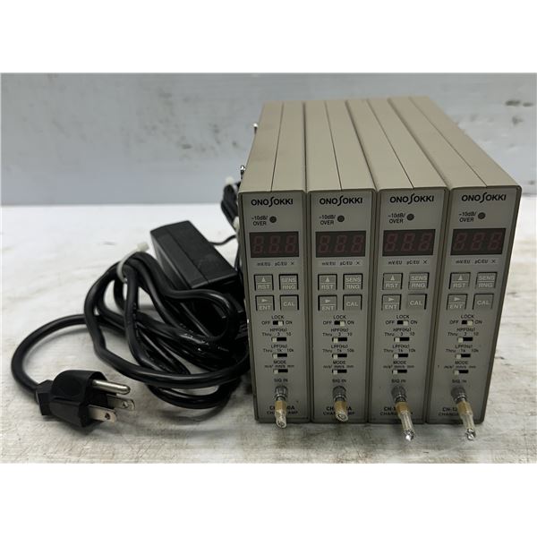 (4) Ono Sokki #CH-1200A Charge Amplifiers w/Power Cord