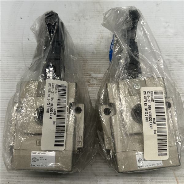(2) SMC #VG342-5DZ-04NA Valves