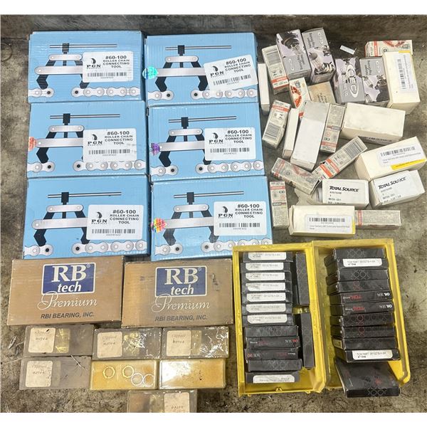 Lot of Misc. Chains, Bearings, Oil Seal Items Plus More+++