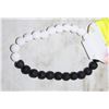 Image 1 : YIN & YANG NATURAL LAVA BEAD BRACELET