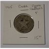 Image 1 : 1915 SILVER ANTIQUE CUBA 20 CENTAVOS COIN