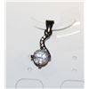 Image 1 : #155- NATURAL WHITE ZIRCON PENDANT
