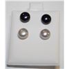 Image 1 : #65- NATURAL AKOYA PEARL STUD EARRINGS 2 SET