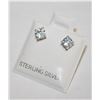 Image 1 : #79-NATURAL  SKY BLUE TOPAZ STUD EARRINGS
