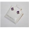 Image 1 : #91-NATURAL  AMETHYST   STUD EARRINGS