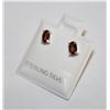 Image 1 : #113-NATURAL RHODOLITE GARNET STUD EARRINGS