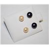 Image 1 : #55- NATURAL AKOYA PEARL STUD EARRINGS 2 SET