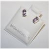 Image 1 : #95-NATURAL  AMETHYST  STUD EARRINGS