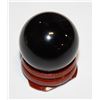 Image 1 : #3-NATURAL BLACK OBSIDIAN ASPHER BALL +STAND