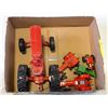 Image 1 : FLAT OF TRACTORS 3 SMALL 1 BIG DIECAST
