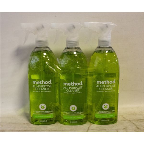 NEW 3 BOTTLES METHOD ALL PURPOSE 828MLS SPRAY