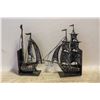 Image 1 : POLISHED METAL SHIP BOOKENDS 13" WIDE