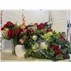 Image 1 : 4 ARTIFICAL FLOWER ARAINGMENTS VASES &