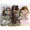 Image 1 : PORCELINE DOLLS 17" VINTAGE X 3