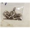 Image 1 : SILVER NECKLACE 18" HEART PENDANTS 925