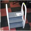 Image 1 : NEW ASSEMBLED 3 STEP STOOL GREY AMD WHITE PLASTIC