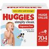 Image 1 : NEW REPACKED HUGGIES 704 WIPES FRAGRANCE FREE