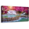 Image 1 : BRAND NEW WATERFALL & RED TREE PICTURE 20 X 40"