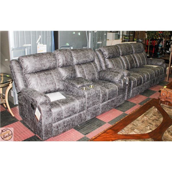 ADELAIDE NEW ASSEMBELED CHARCOAL SOFA & LOVESEAT