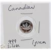 Image 1 : #3087-CANADIAN .999 FINE SILVER 1 GRAM WITH MAPLE