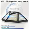 Image 1 : 100 LED WATERPROOF WALL SENSOR LAMP SOLAR CHARGING