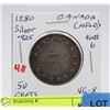 Image 1 : SILVER NFLD 50 CENT COIN 1880