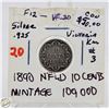 Image 1 : SILVER NFLD 10 CENT COIN 1890