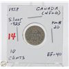 Image 1 : SILVER NFLD 10 CENT COIN 1938