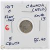 Image 1 : SILVER NFLD 5 CENT COIN 1917
