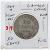 Image 1 : SILVER NFLD 50 CENT COIN 1904
