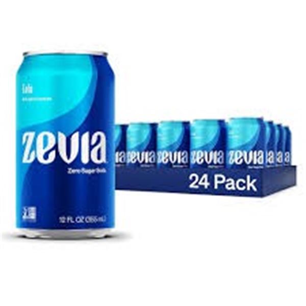 NEW 24 X 355ML ZEVIA ZERO SUGAR
