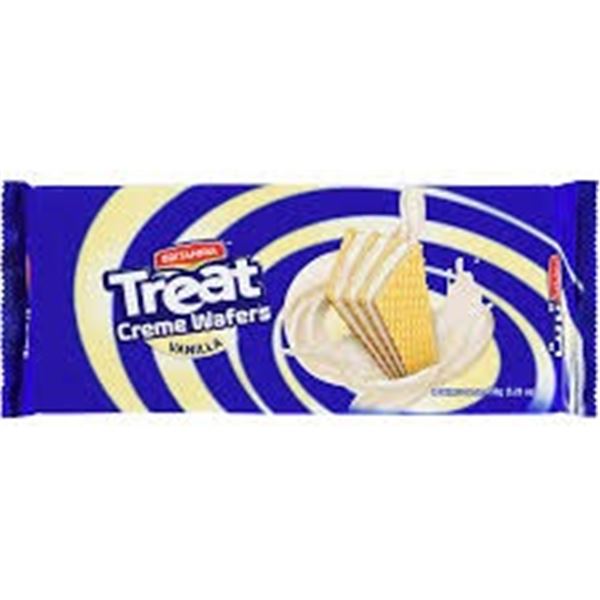 NEW 24 X 150G BRITANNIA TREAT CREME WAFERS VANILLA