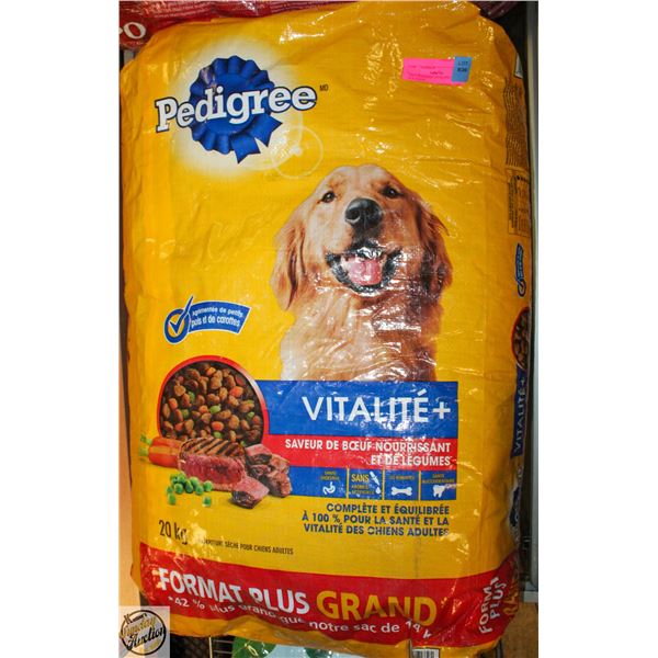 20KG PEDIGREE VITALITY + ADULT DOG FOOD