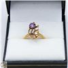 Image 1 : LADIES SZ 5 GOLD PLATED JEWELED RING
