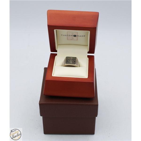 LADIES 116 935 STERLING STAMPED SIGNET RING SZ