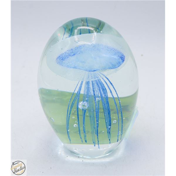 JELLYFISH CRYSTAL PAPERWEIGHT