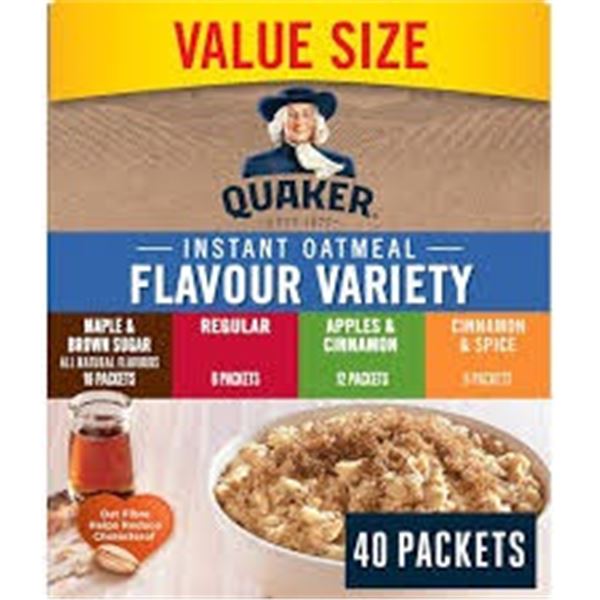 NEW 1.48KG QUAKER INSTANT OATMEAL VARIETY FLAVOUR