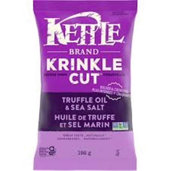 NEW 12 X 198G KETTLE CHIPS KRINKLE TRUFFLE